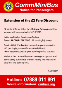 Read more about the article Extension of the £2 fare discount